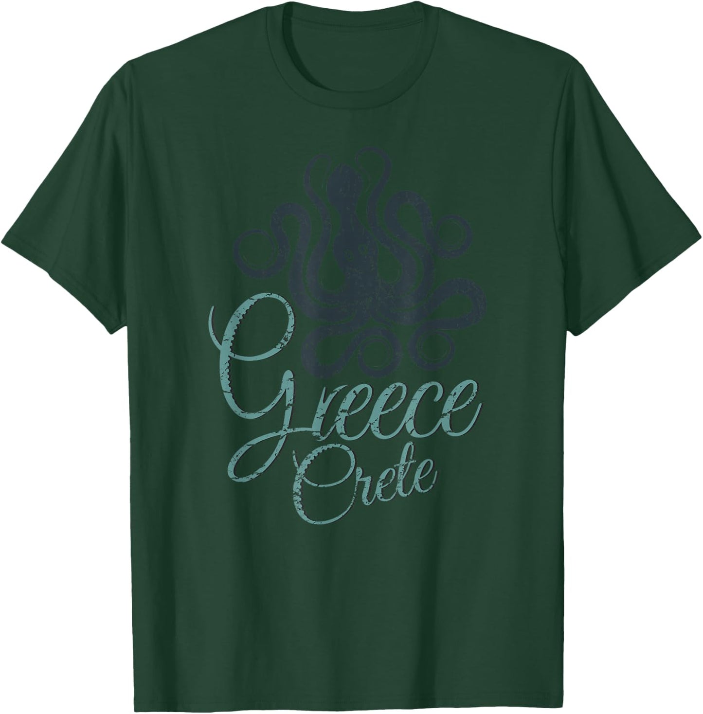 Octopus Greece Crete T Shirt T-Shirt - T-Shirt | Forest