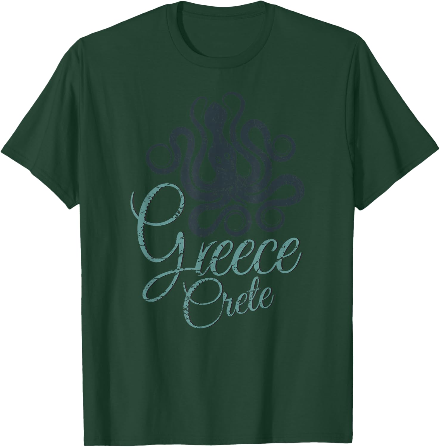 Octopus Greece Crete T Shirt T-Shirt - T-Shirt | Forest