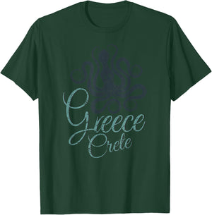 Octopus Greece Crete T Shirt T-Shirt - T-Shirt | Forest