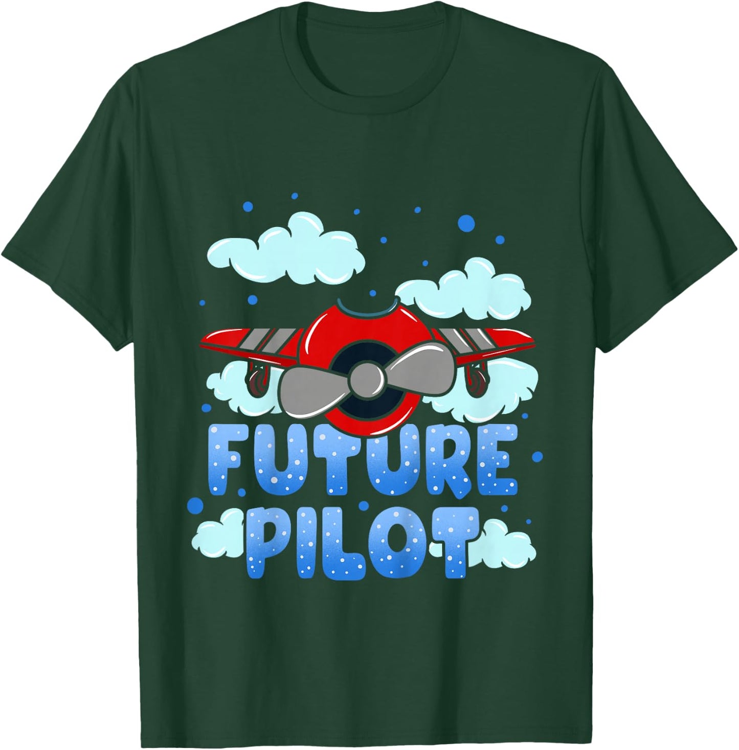 Future Pilot Airplane Toddler Boy Girl T-Shirt - T-Shirt | Forest