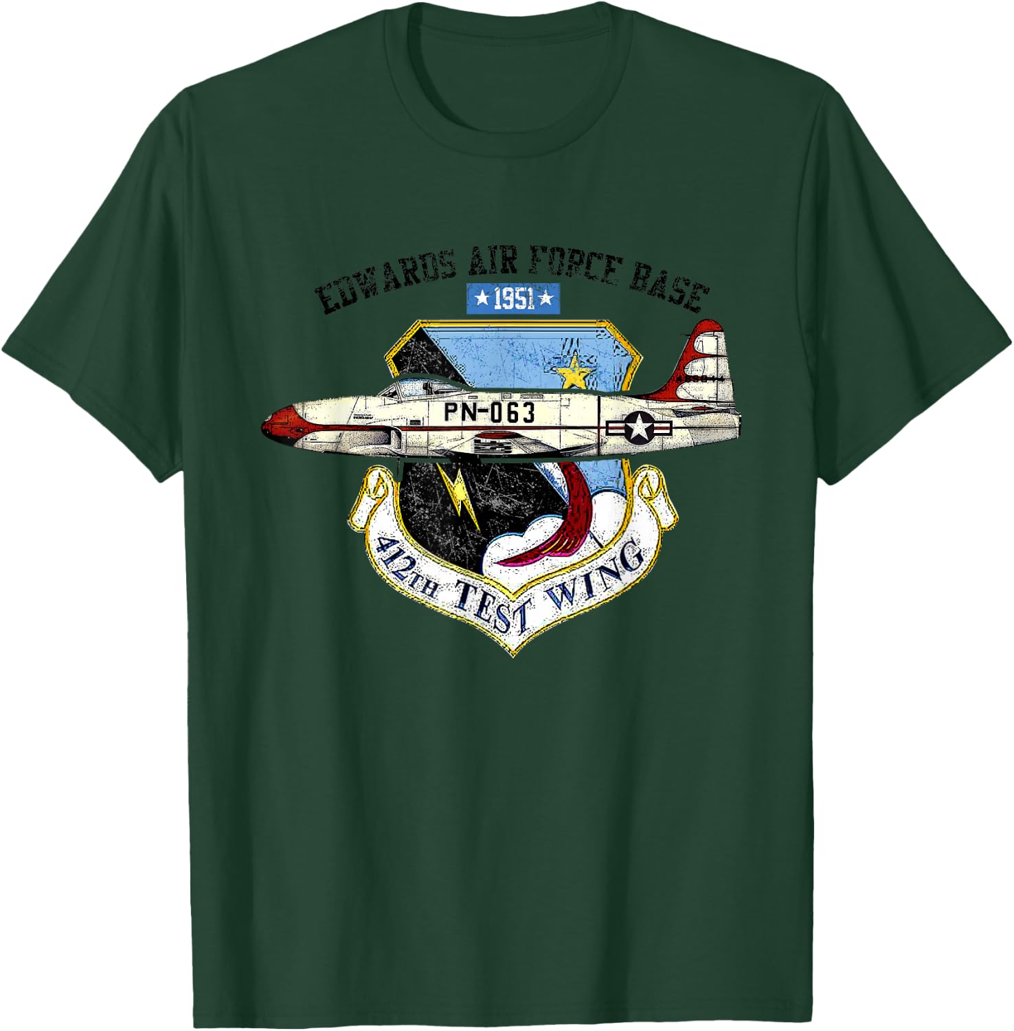 Vintage 1951 Test pilot, Edwards Air Force Base T-Shirt - T-Shirt | Forest