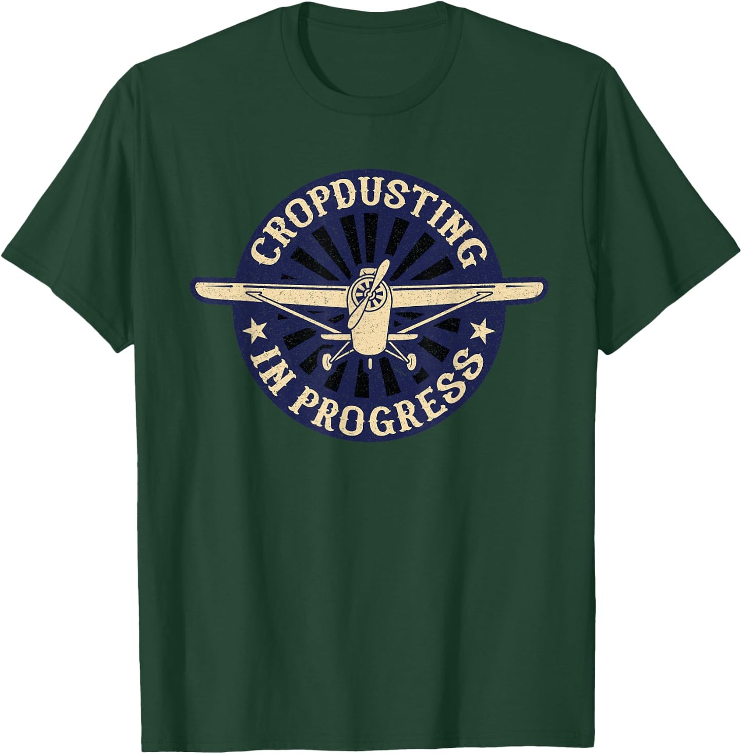 Cropdusting in Progress Crop Dusting Duster Plane T-Shirt - T-Shirt | Forest