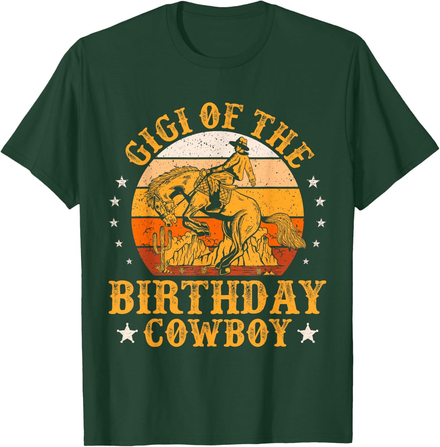 Gigi of The Birthday Cowboy 1st Rodeo Bday Party Matching T-Shirt - T-Shirt | Forest