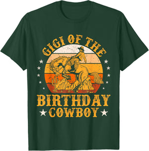 Gigi of The Birthday Cowboy 1st Rodeo Bday Party Matching T-Shirt - T-Shirt | Forest