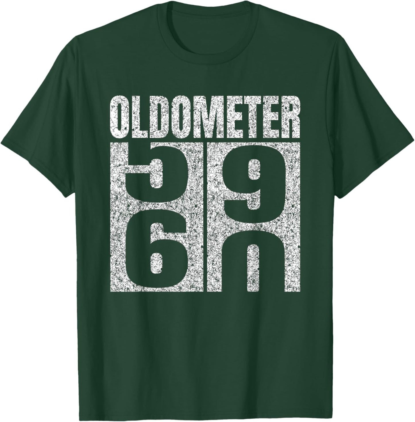 60th Birthday Oldometer 59-60 Vintage Funny Gifts Men Women T-Shirt - T-Shirt | Forest