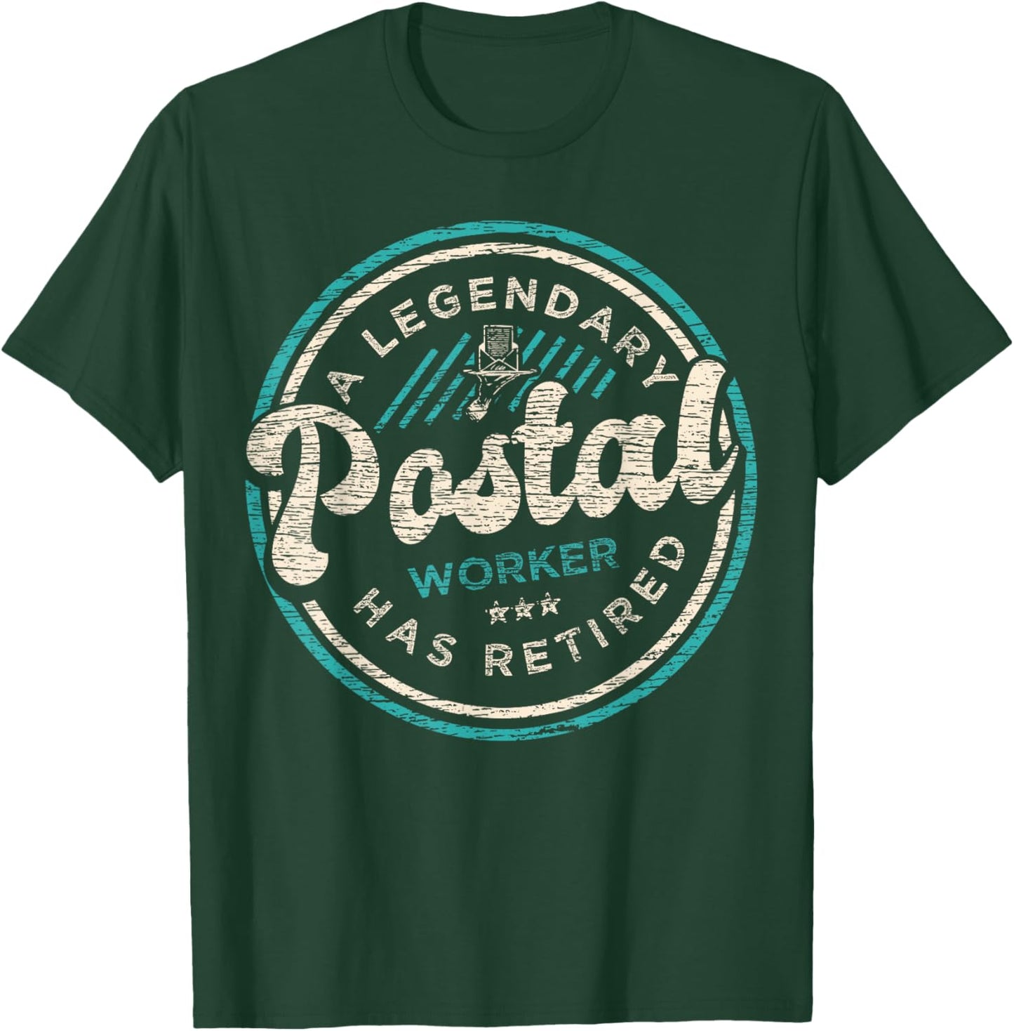 A Legendary Postal Worker Has Retired Retirement Stamps Top T-Shirt - T-Shirt | Forest