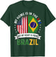 Brazilian American Patriot Heart is from Brazil Flag T-Shirt - T-Shirt | Forest