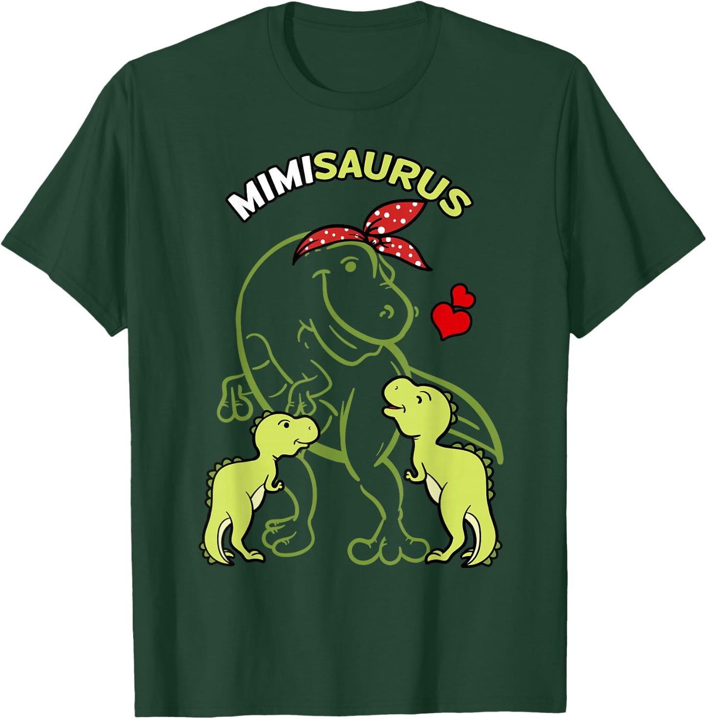 Mimisaurus Mimi 2 Kids Dinosaur Mother's Day T-Shirt - T-Shirt | Forest