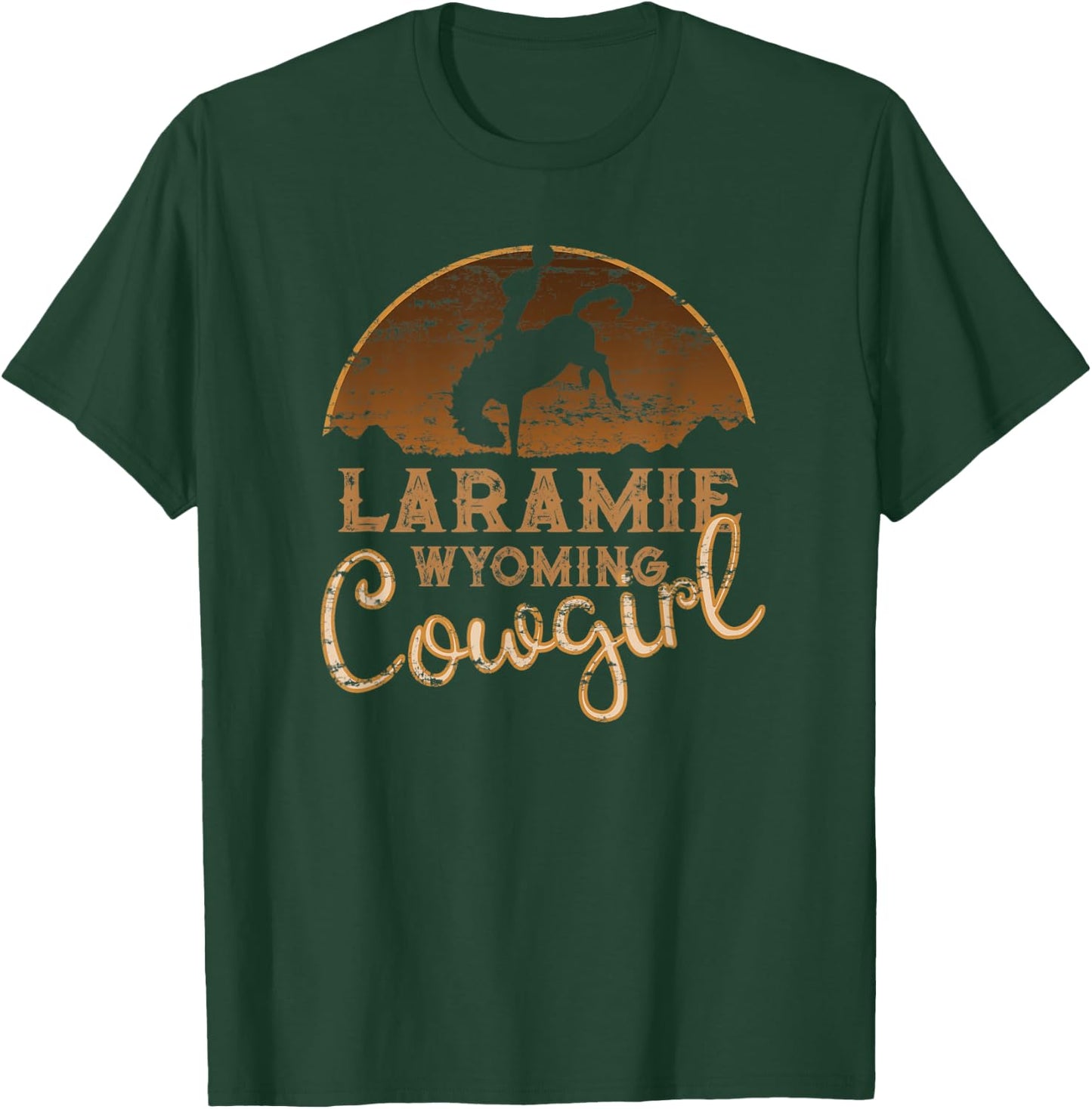 Laramie Wyoming WY Wild West Rodeo Cowgirl T-Shirt - T-Shirt | Forest