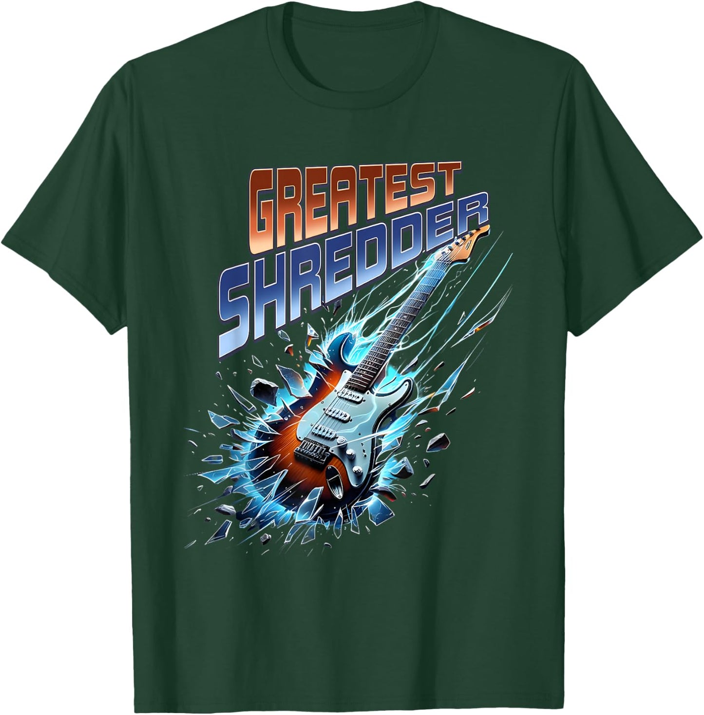 Greatest Shredder Guitar Funny Colorful Guitar Lovers T-Shirt - T-Shirt | Forest