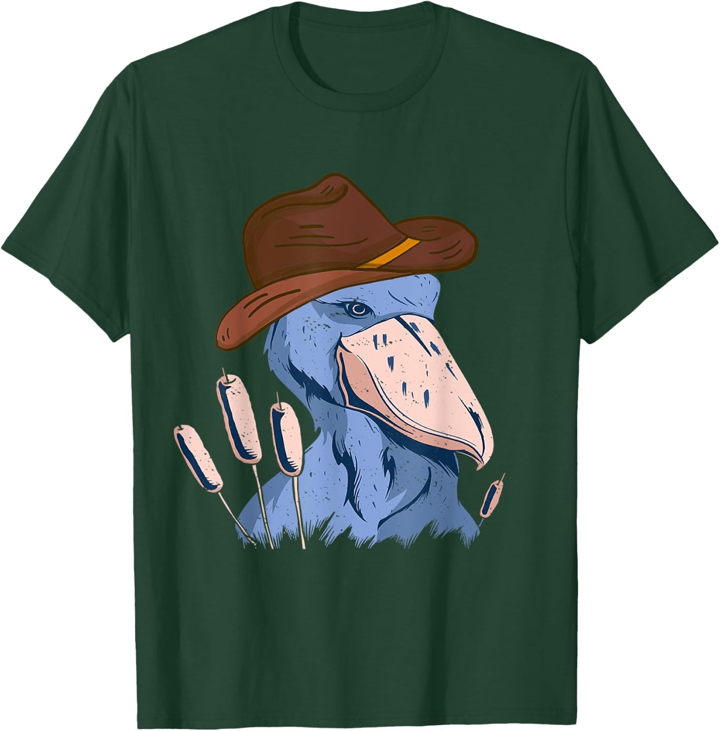 Shoebill Bird African Stork Bird Lover Cowboy Hat Shoebill T-Shirt - T-Shirt | Forest