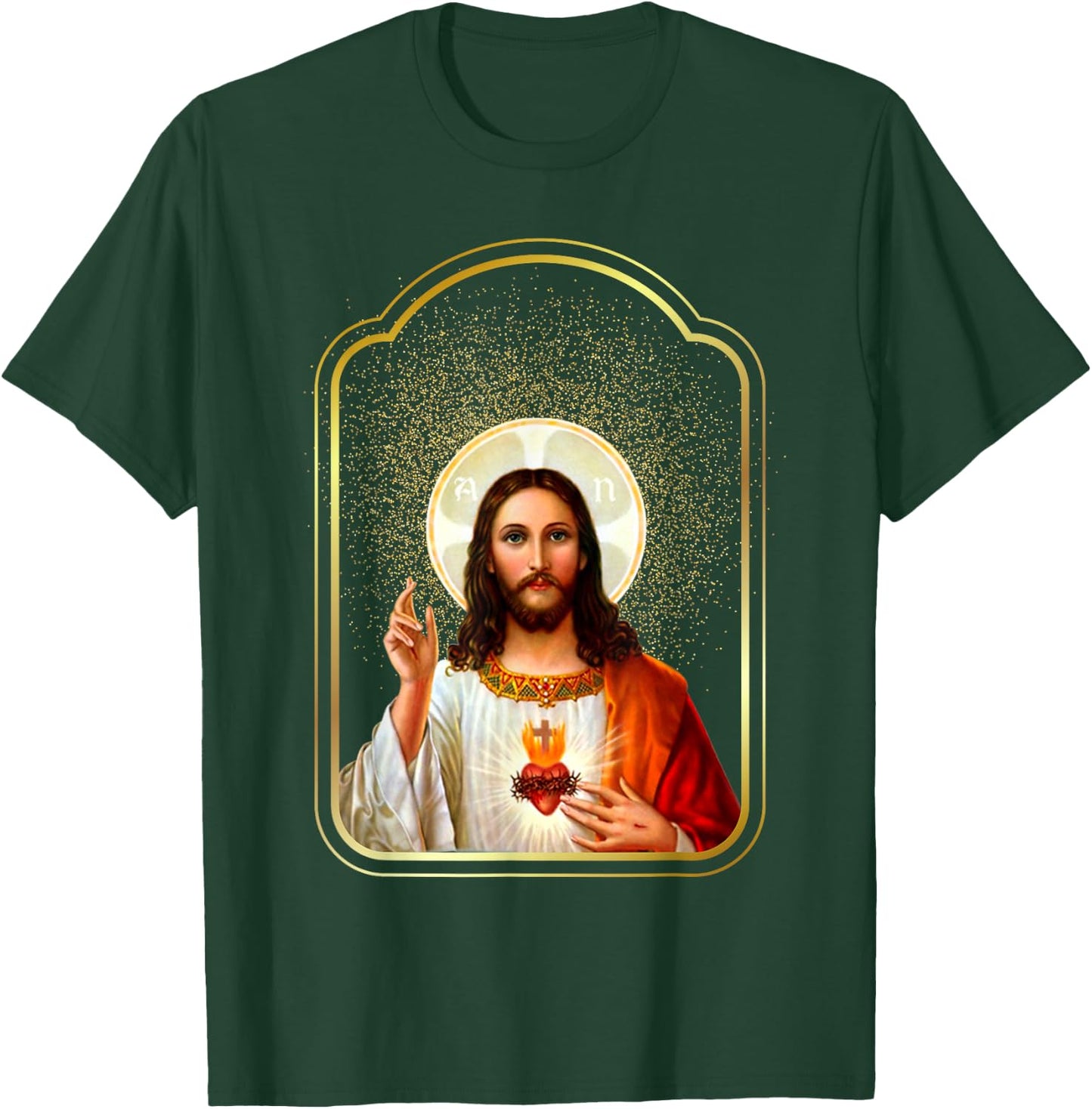 Sacred Heart of Jesus Christ Catholic Immaculate Heart Jesús T-Shirt - T-Shirt | Forest