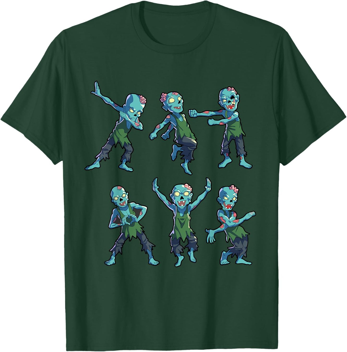 Dancing Zombie Halloween Kids Boys Girls Dabbing Zombie Small T-Shirt - T-Shirt | Forest