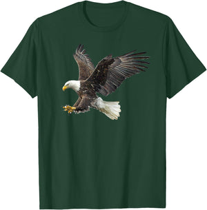 Majestic Flying American Bald Eagle Small T-Shirt - T-Shirt | Forest