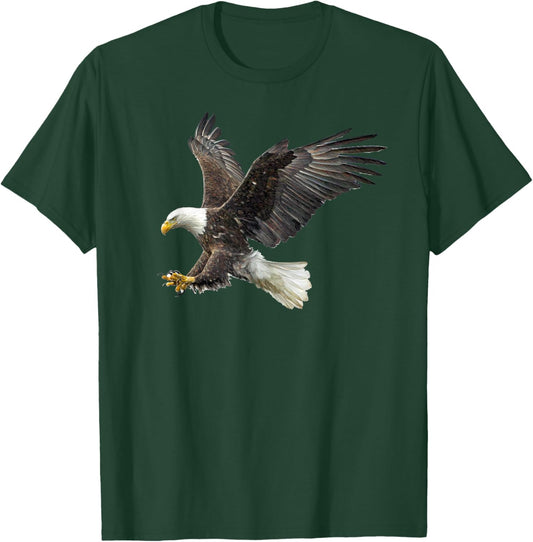 Majestic Flying American Bald Eagle Small T-Shirt - T-Shirt | Forest