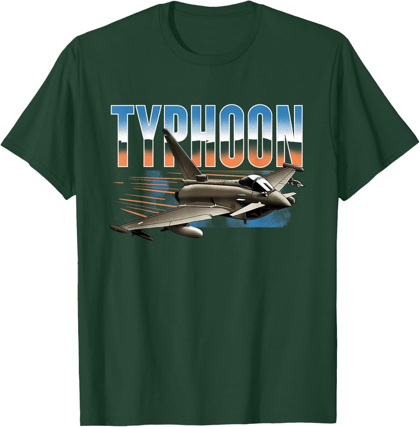 Military Warbird Airplane Typhoon T-Shirt - T-Shirt | Forest