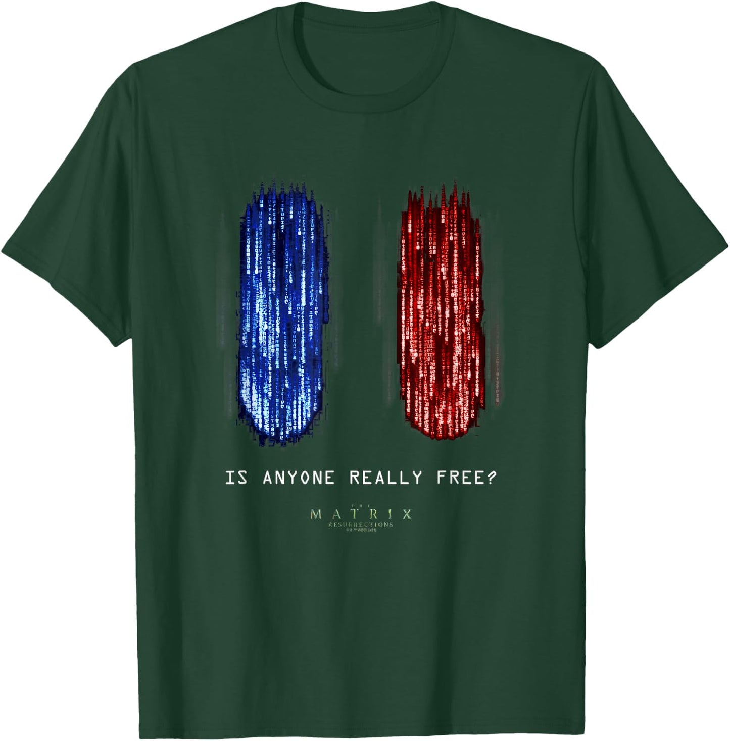 The Matrix Resurrections Red Versus Blue Pill Poster T-Shirt - T-Shirt | Forest