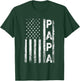 Papa Vintage American Flag Father's Day 4th of July Grandpa T-Shirt - T-Shirt | Forest