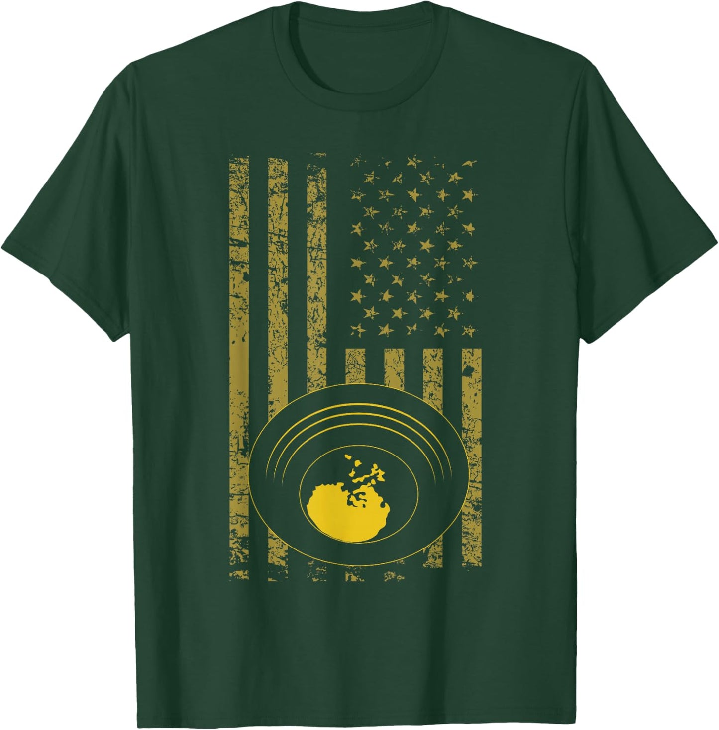 Gold Pan USA Flag Gold Mining Clothes - Gold Panning T-Shirt - T-Shirt | Forest