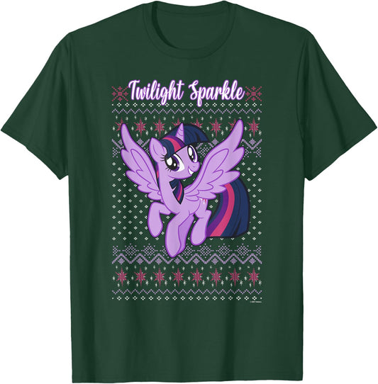 My Little Pony Christmas Twilight Sparkle Ugly Sweater T-Shirt - T-Shirt | Forest