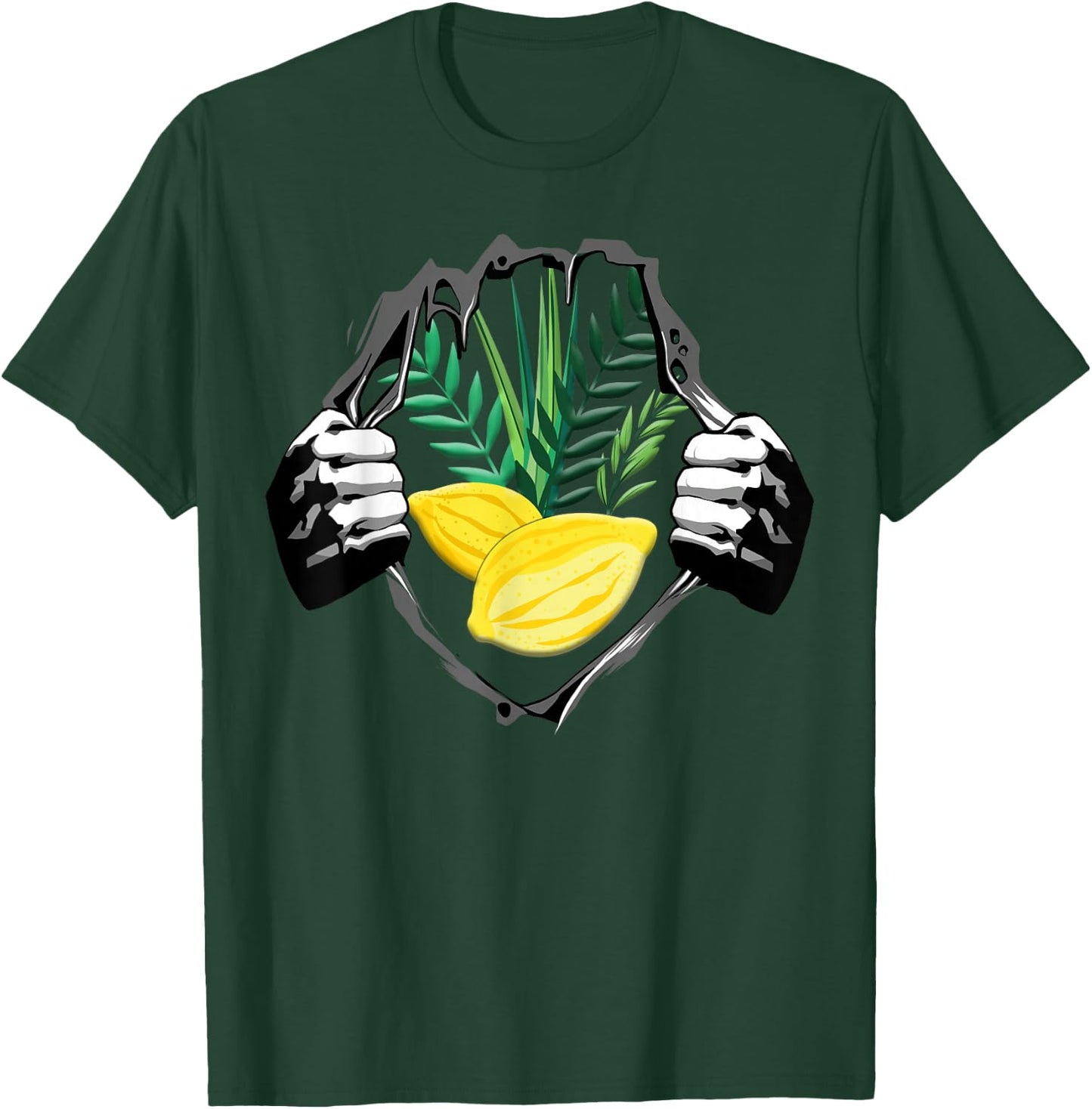 Super Sukkot Lulav and Etrog Funny Holiday Jewish Hebrew T-Shirt - T-Shirt | Forest