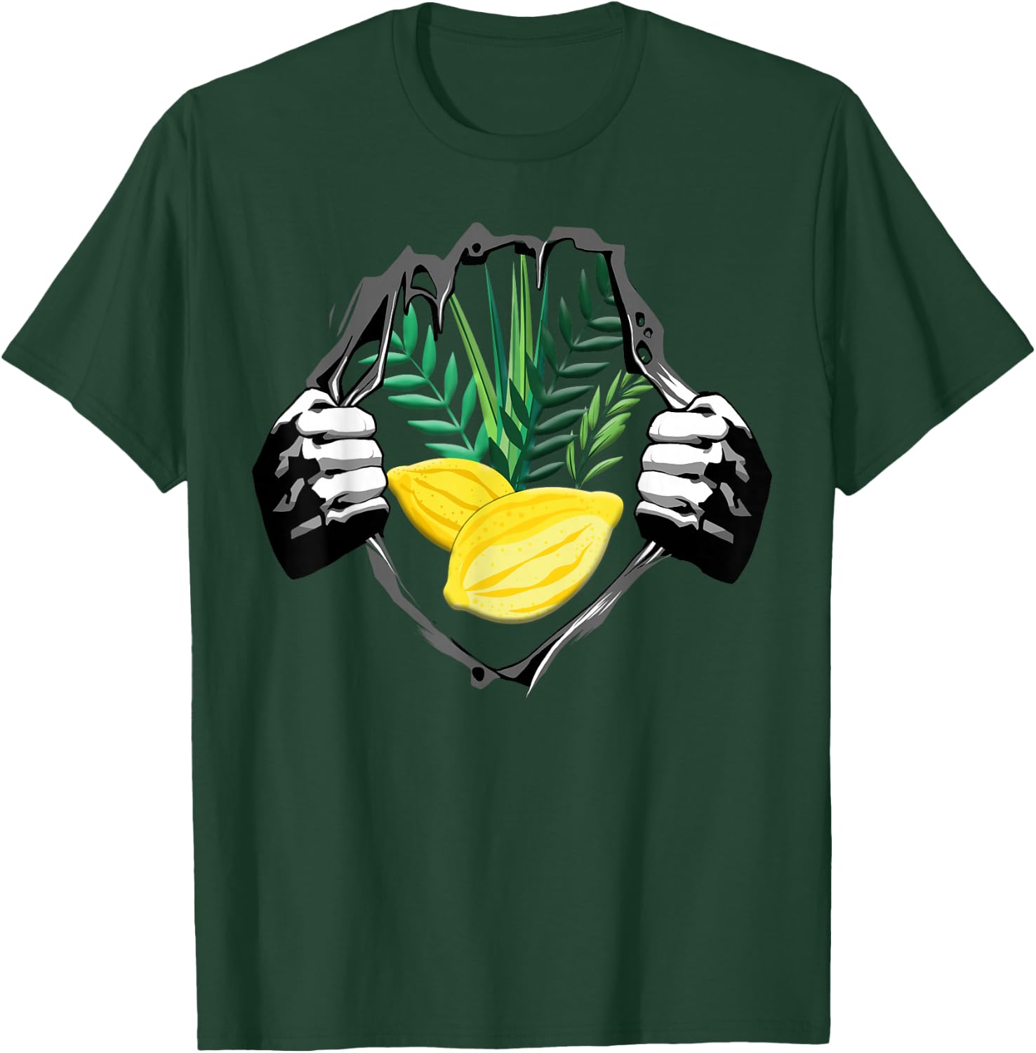 Super Sukkot Lulav and Etrog Funny Holiday Jewish Hebrew T-Shirt - T-Shirt | Forest