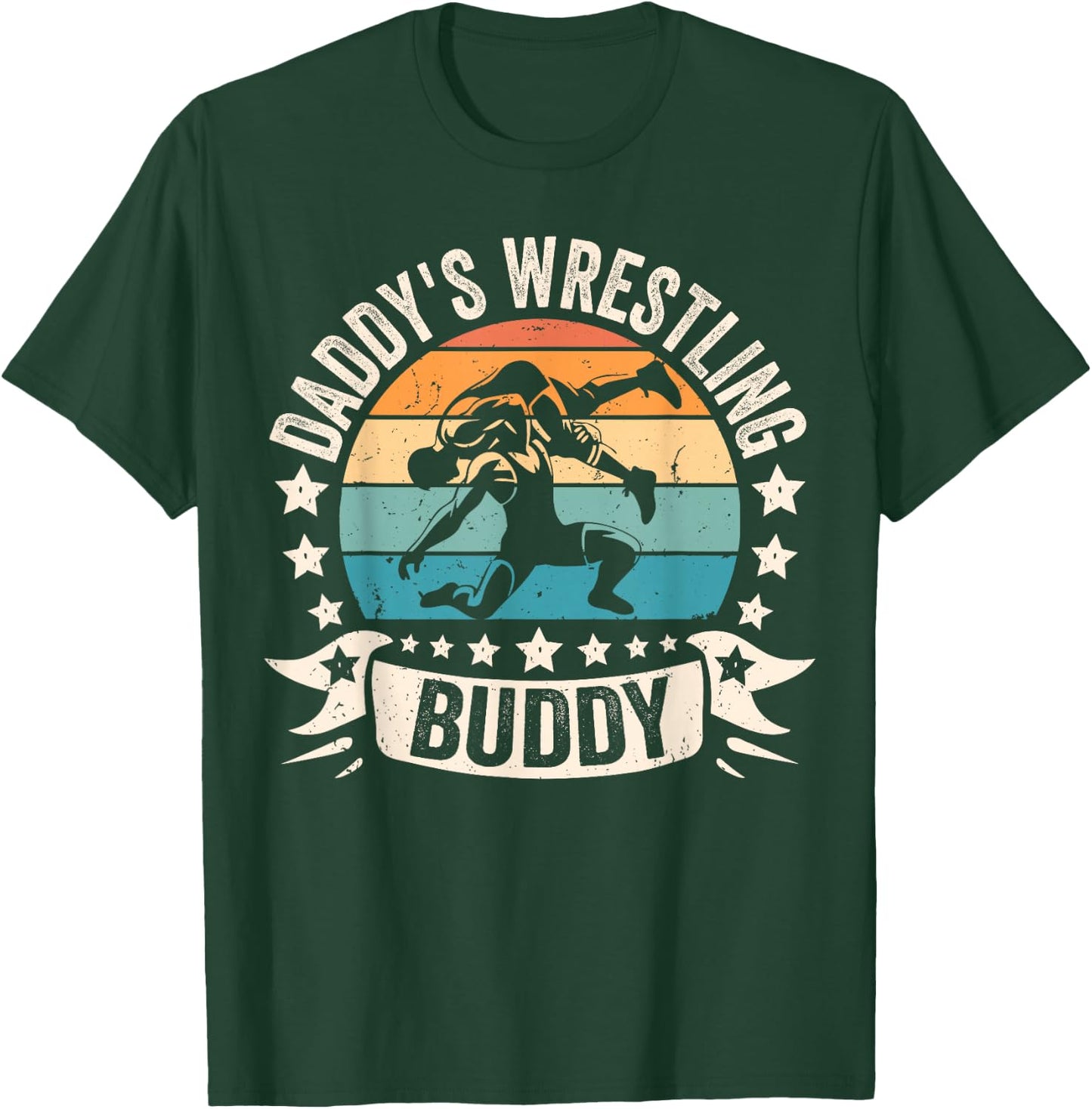 Daddy's Wrestling Buddy Wrestler Dad Kids father's day Boys T-Shirt - T-Shirt | Forest