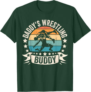 Daddy's Wrestling Buddy Wrestler Dad Kids father's day Boys T-Shirt - T-Shirt | Forest