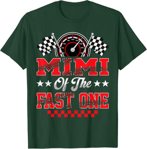 Race Car Birthday Party Mimi of The Fast One T-Shirt - T-Shirt | Forest