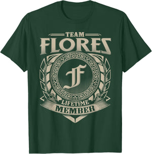 Team FLORES Lifetime Member Vintage FLORES Family T-Shirt - T-Shirt | Forest