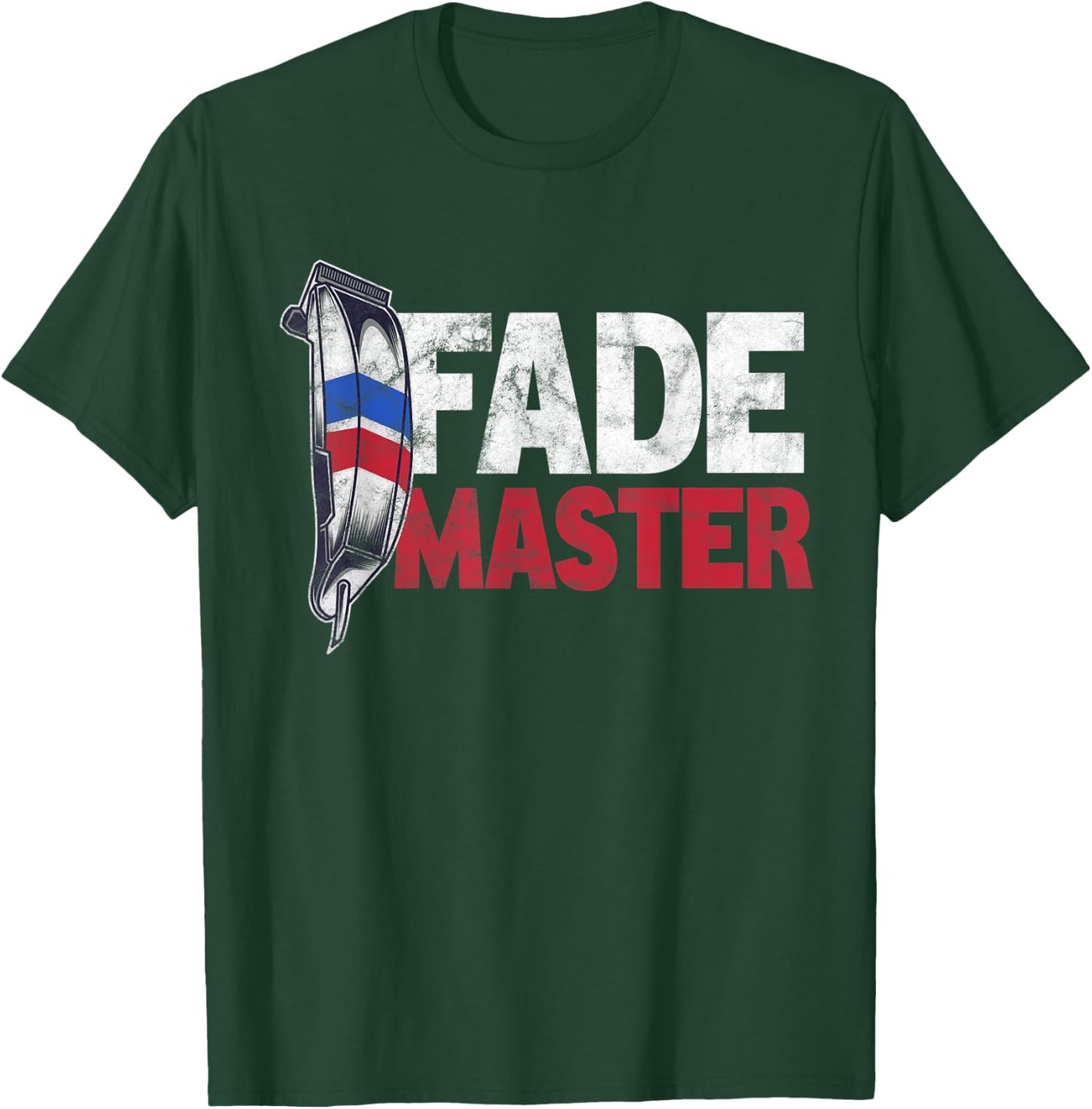 Fade Master Hair Clipper Funny Barber Hairdresser Pun Gift T-Shirt - T-Shirt | Forest