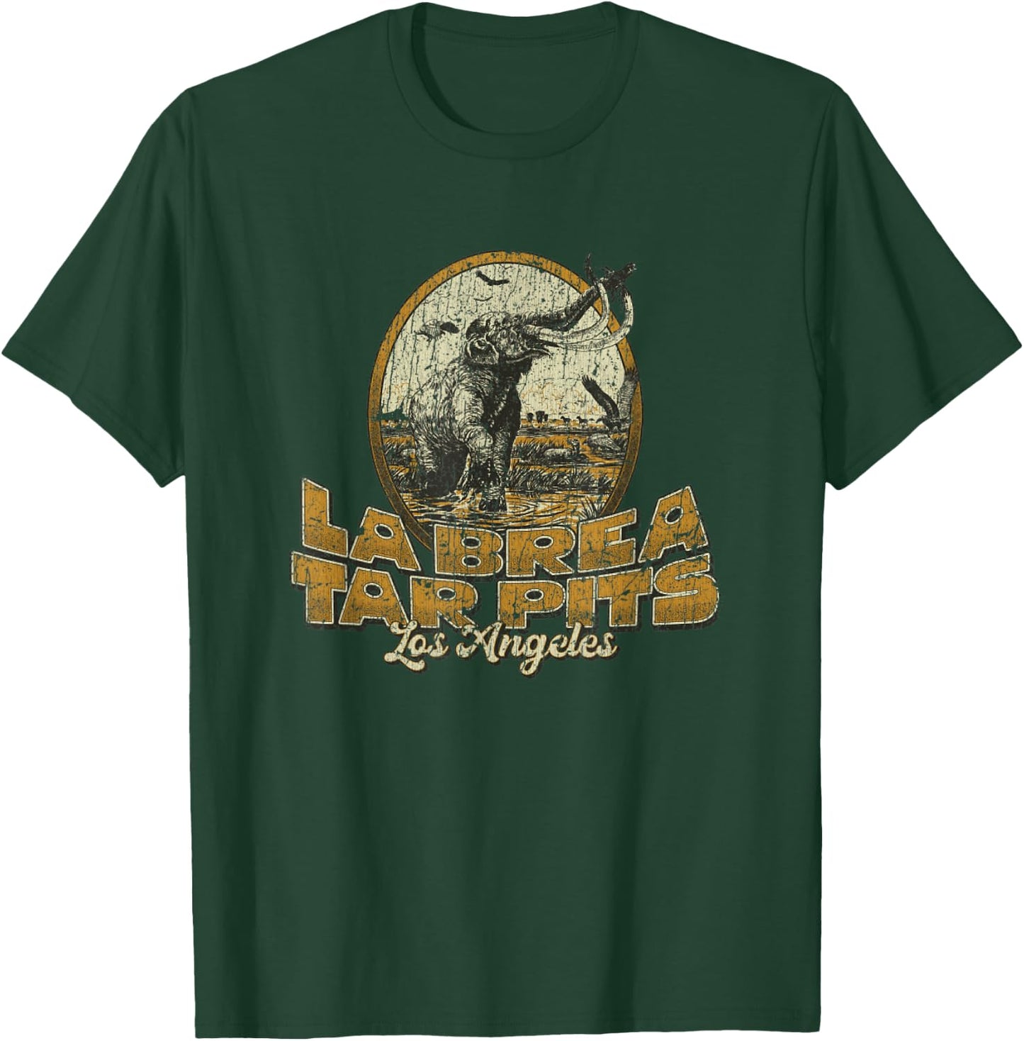 Funny Brea Tar Pits 70s Vintage T-Shirt - T-Shirt | Forest