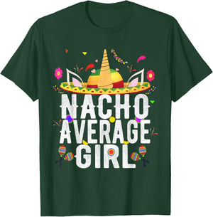 Nacho Average Girl Unicorn Mexican Sombrero 5th Of May T-Shirt - T-Shirt | Forest