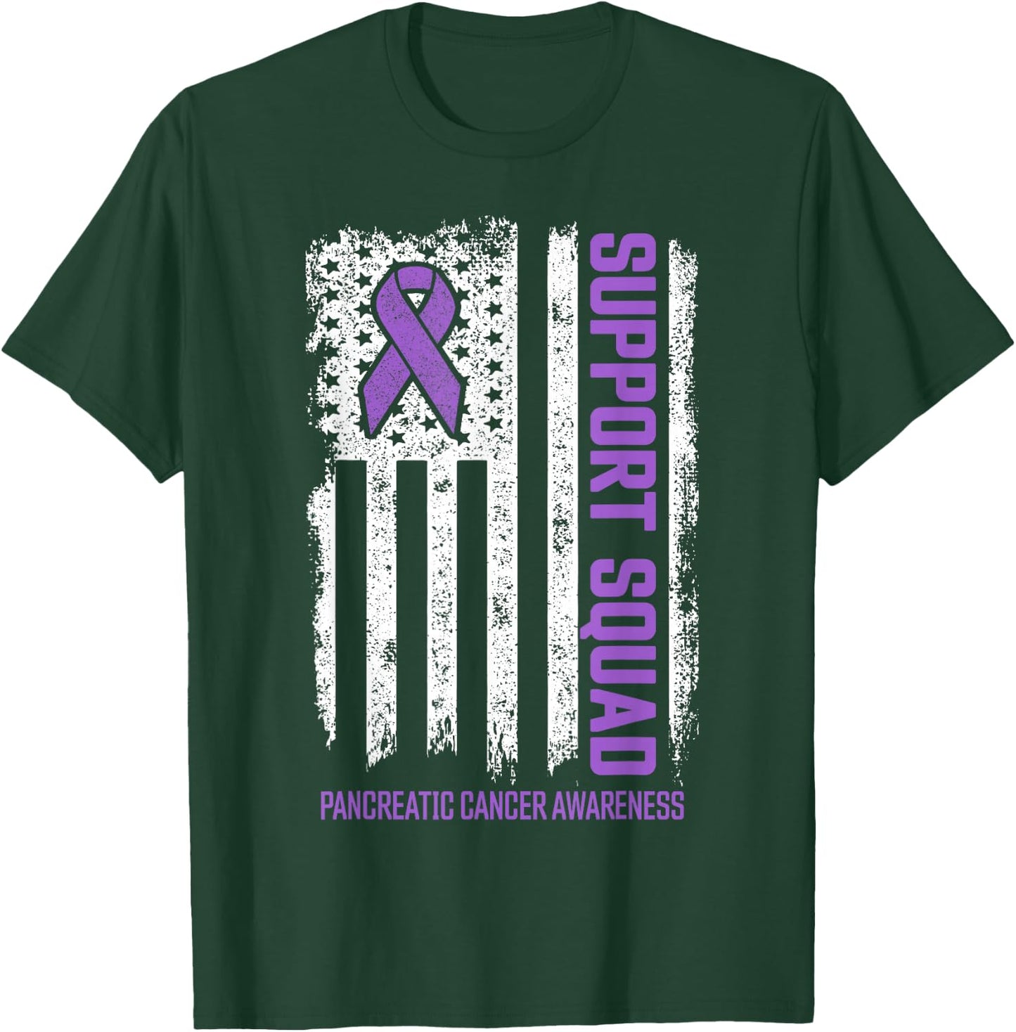 Pancreatic Cancer Support Squad Pancreatic Cancer Awareness T-Shirt - T-Shirt | Forest