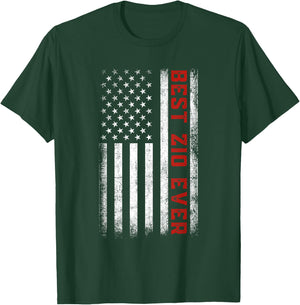 Best Zio Ever American Flag Patriotic Zio Father's Day T-Shirt - T-Shirt | Forest