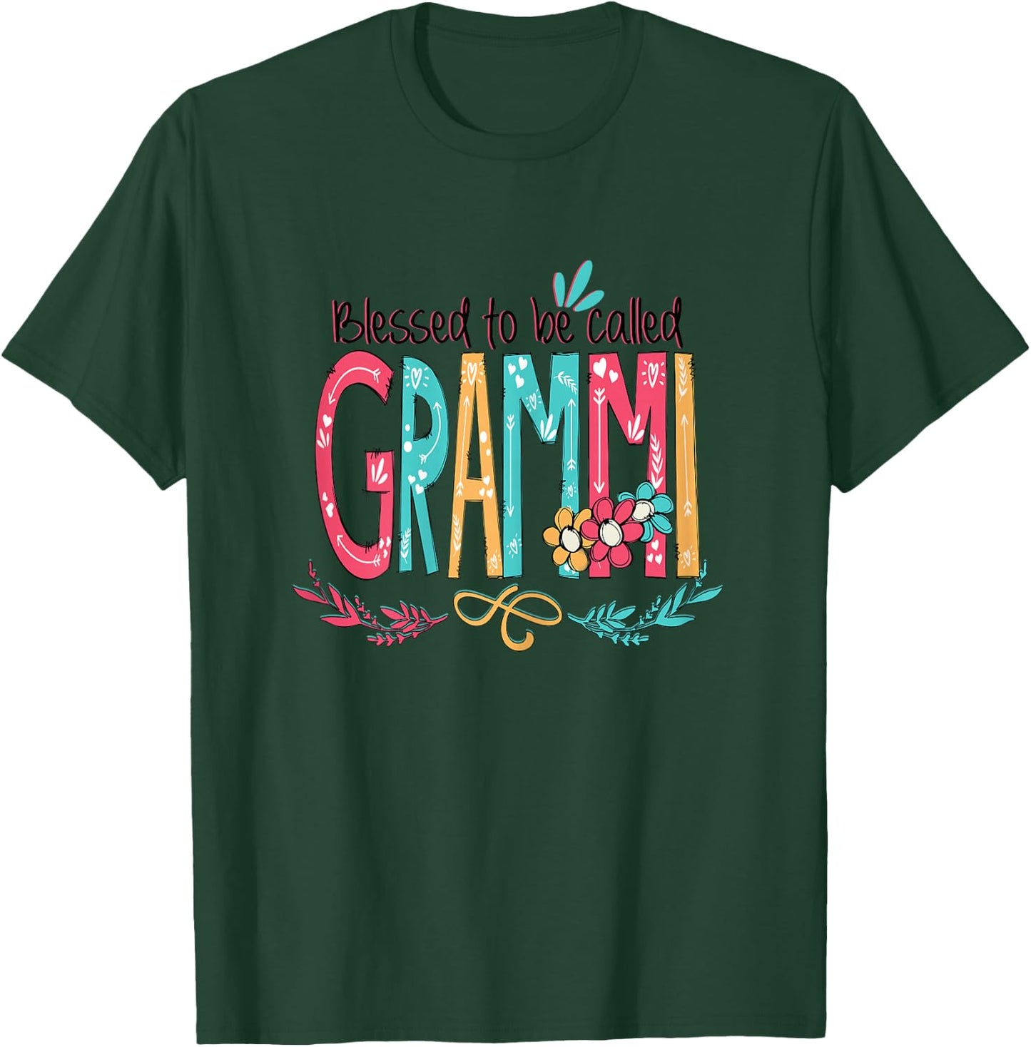 Blessed to be called Grammi Colorful gifts-Grandma T-Shirt - T-Shirt | Forest