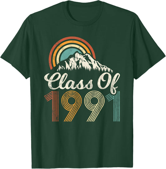 Vintage Class Of 1991 High School College Reunion Distressed T-Shirt - T-Shirt | Forest
