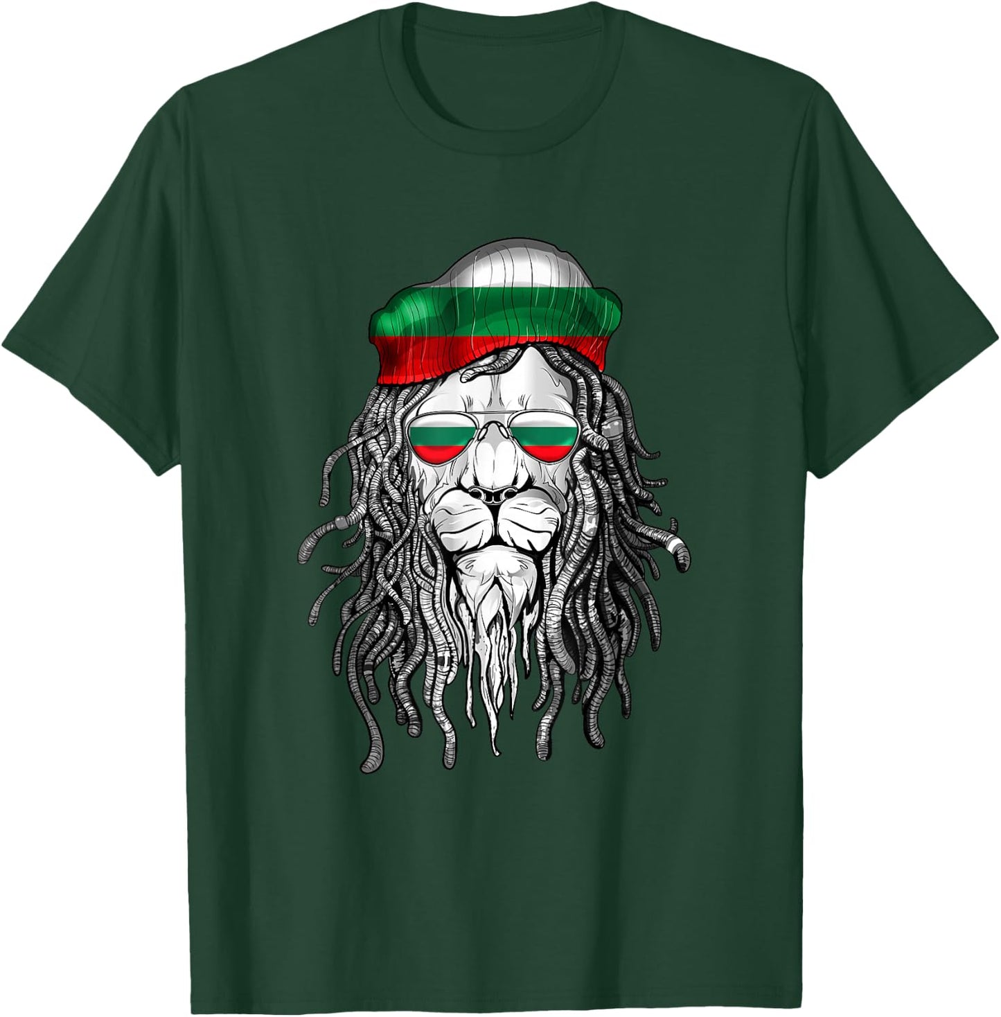 Bulgarian Flag Biker Bulgaria T-Shirt - T-Shirt | Forest
