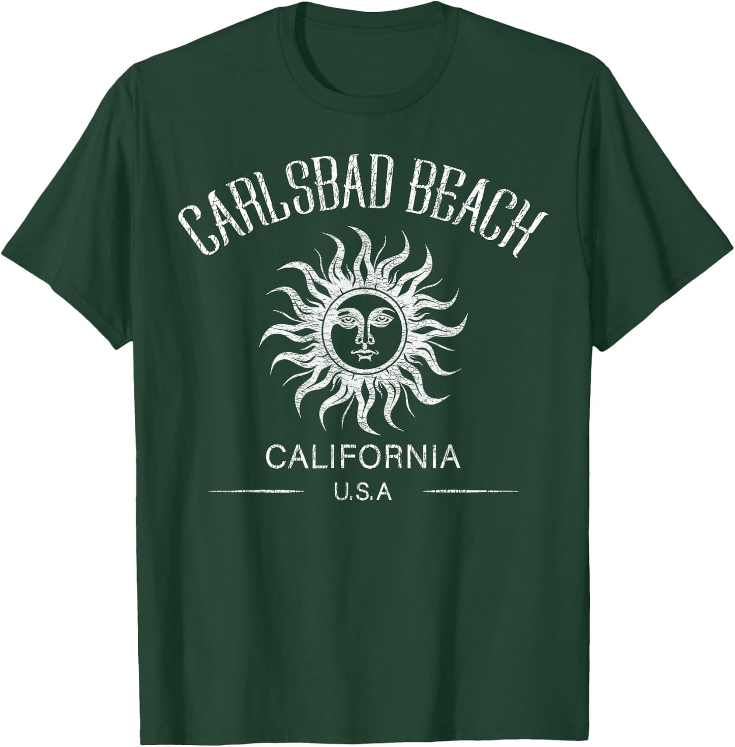 Carlsbad Beach California Vacation Sunset USA CA Vintage T-Shirt - T-Shirt | Forest