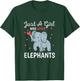 Just A Girl Who Loves Elephants Funny Cute Women Graphic T-Shirt - T-Shirt | Forest