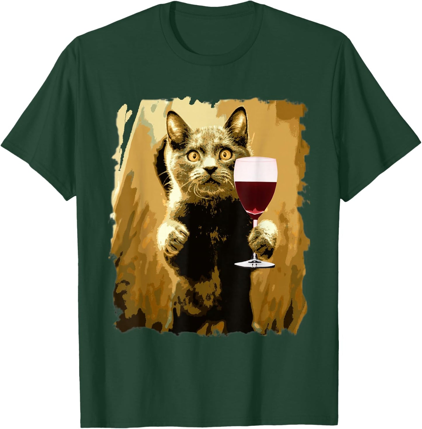 Wine Tasting Funny Cat Sweet Drinking Wine Lover T-Shirt - T-Shirt | Forest