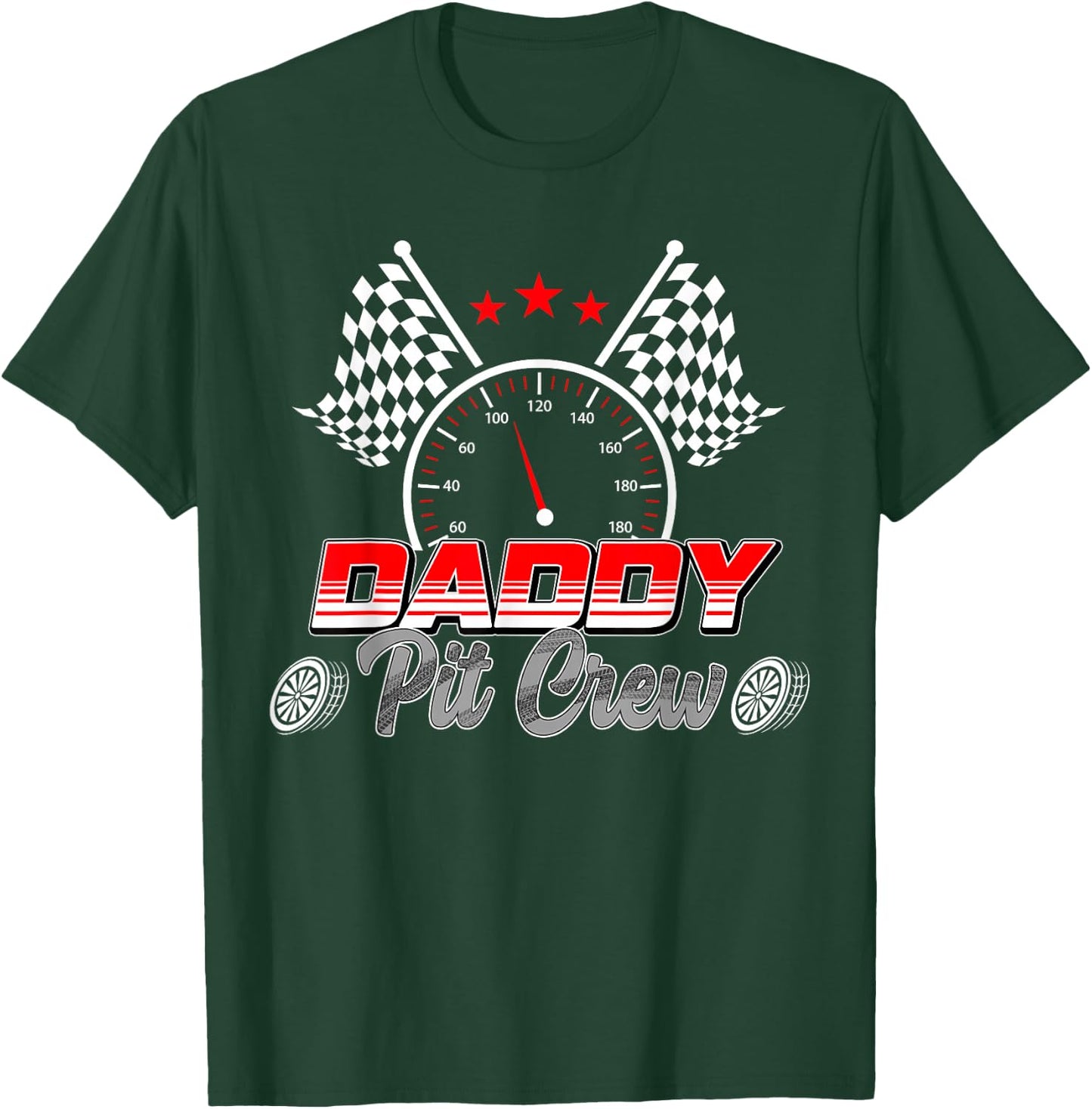 Daddy Pit Crew Race Car Birthday Family Racing Adult Women T-Shirt - T-Shirt | Forest