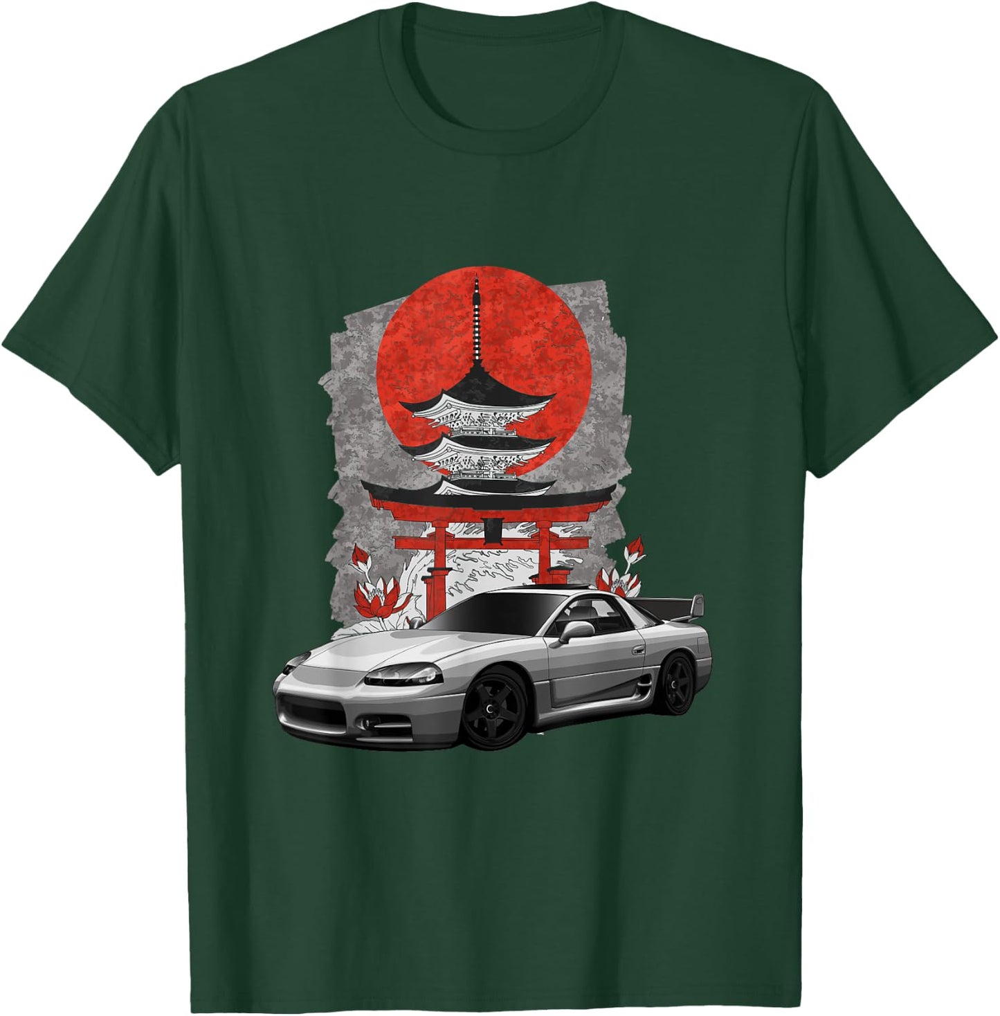 JDM 3000GT Auto Tuning Japan Shinto Shrine Drift T-Shirt - T-Shirt | Forest