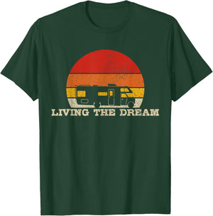 RV Vintage Retro Camping Road Trip Camper Gift T-Shirt - T-Shirt | Forest