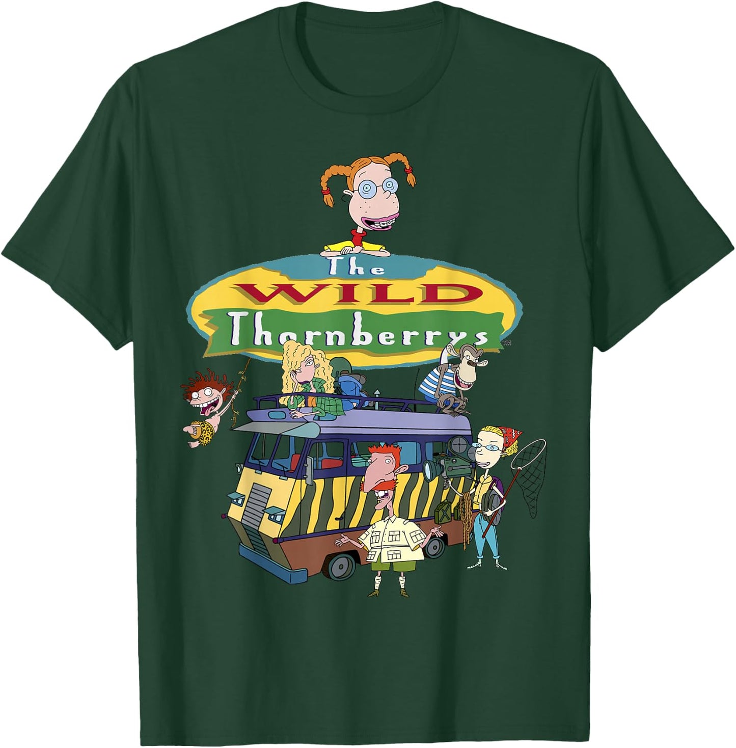 The Wild Thornberrys Family Van Group Title Logo T-Shirt - T-Shirt | Forest