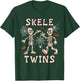 Skele Cute Twins Halloween Two Horror Skeletons Lover Family T-Shirt - T-Shirt | Forest