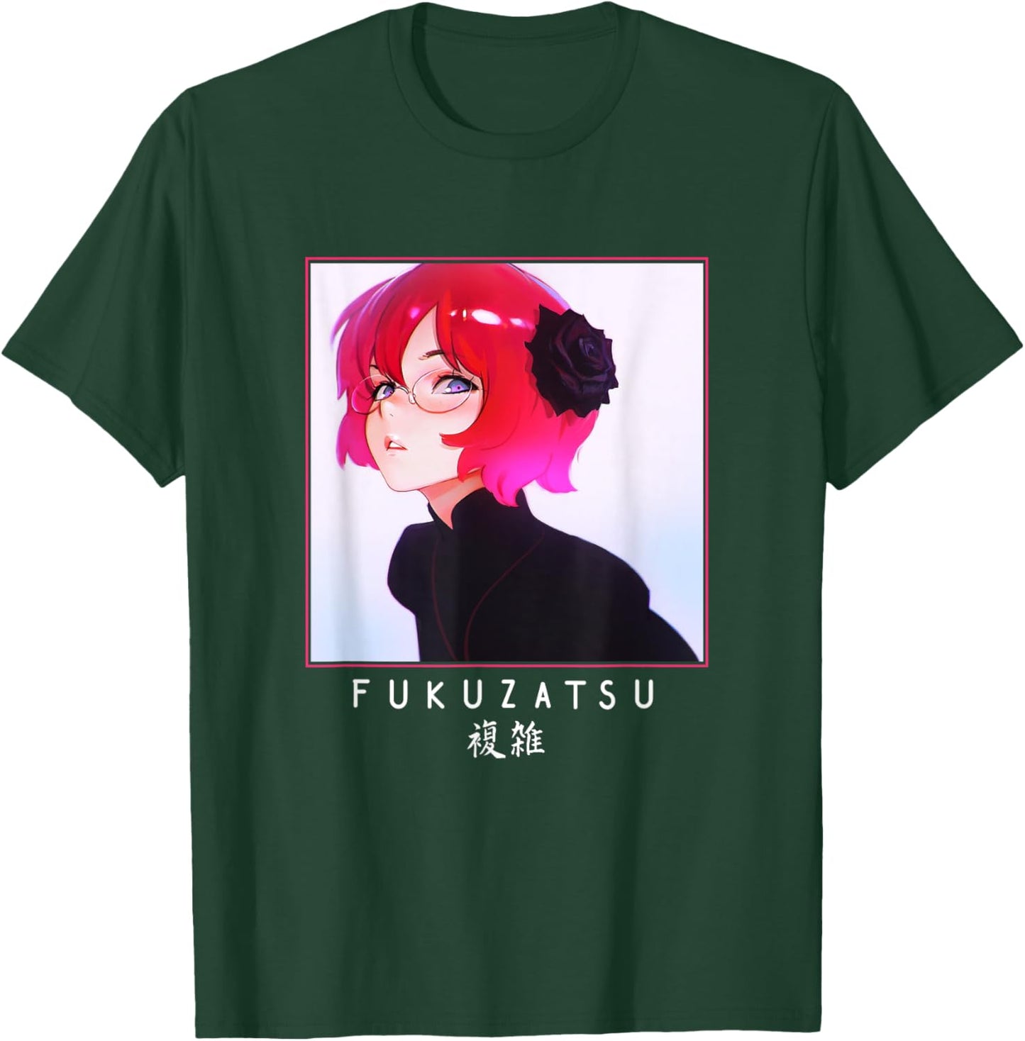 Anime Girl Japanese Aesthetic anime Otaku T-Shirt - T-Shirt | Forest