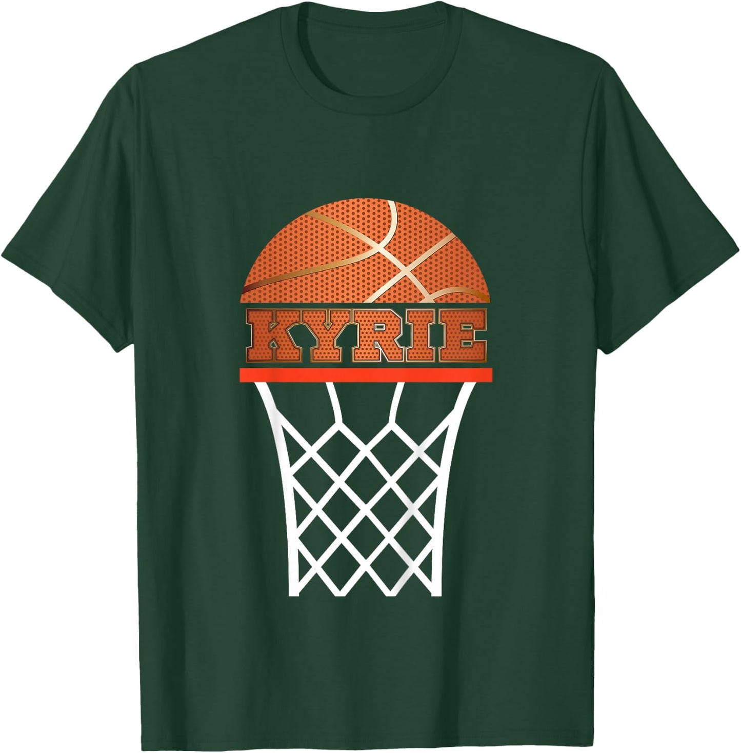 Kids Basketball Apparels Boy Custom Name Kyrie, Youth T Shirt T-Shirt - T-Shirt | Forest