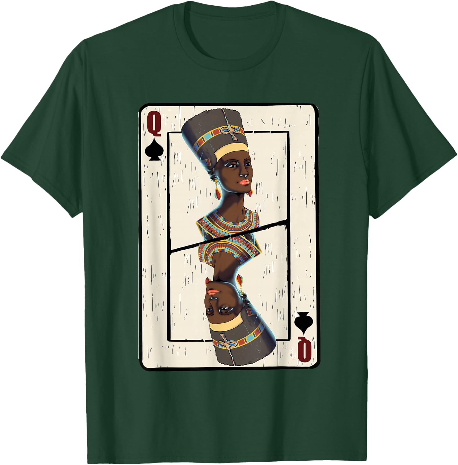 Queen Spades African American Card Halloween T-Shirt - T-Shirt | Forest