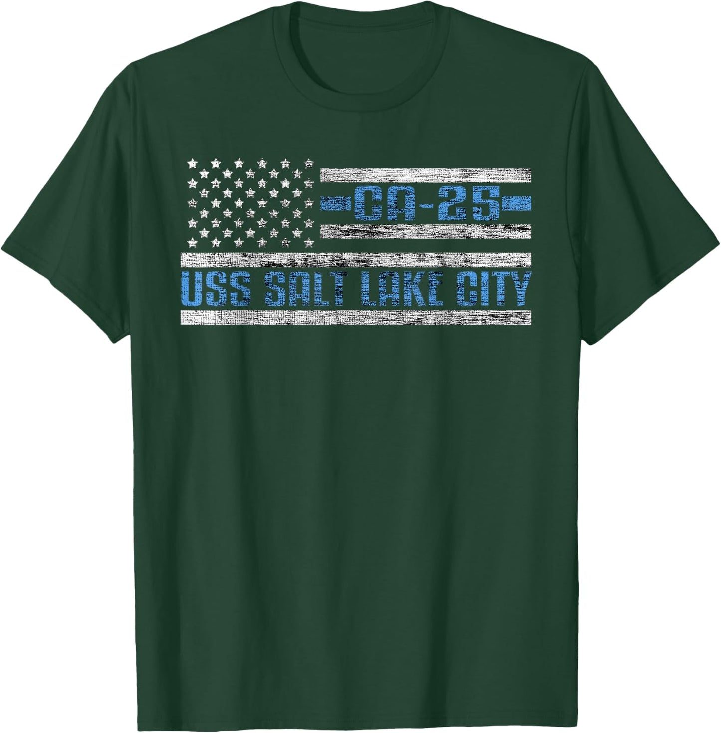 USS Salt Lake City World War Cruiser CA-25 US Army T-Shirt - T-Shirt | Forest